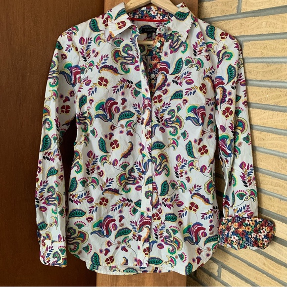 Talbots floral button down - Picture 2 of 5
